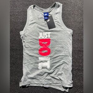 Nike women’s Gray Tank Top with Red Graphic